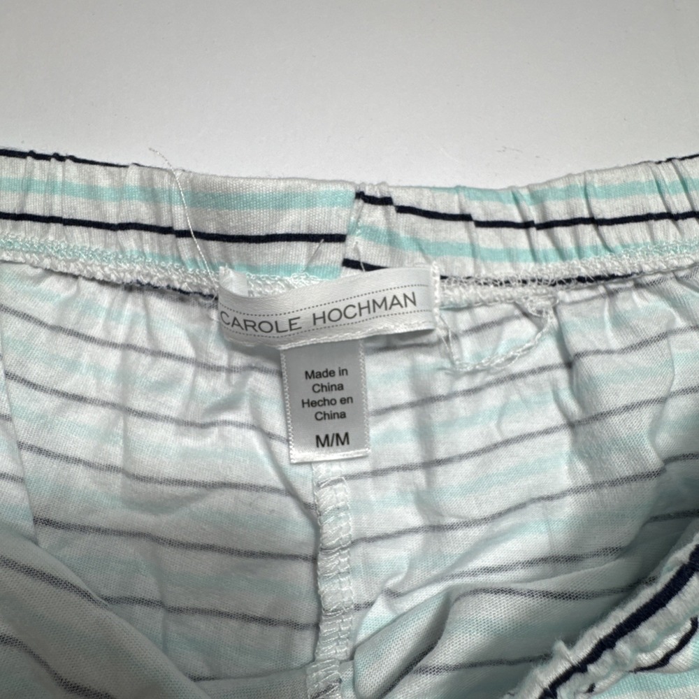 Carole Hochman Womens‎ Blue White Striped Cotton Pajama Shorts Medium ZCH97720 - Picture 5 of 7